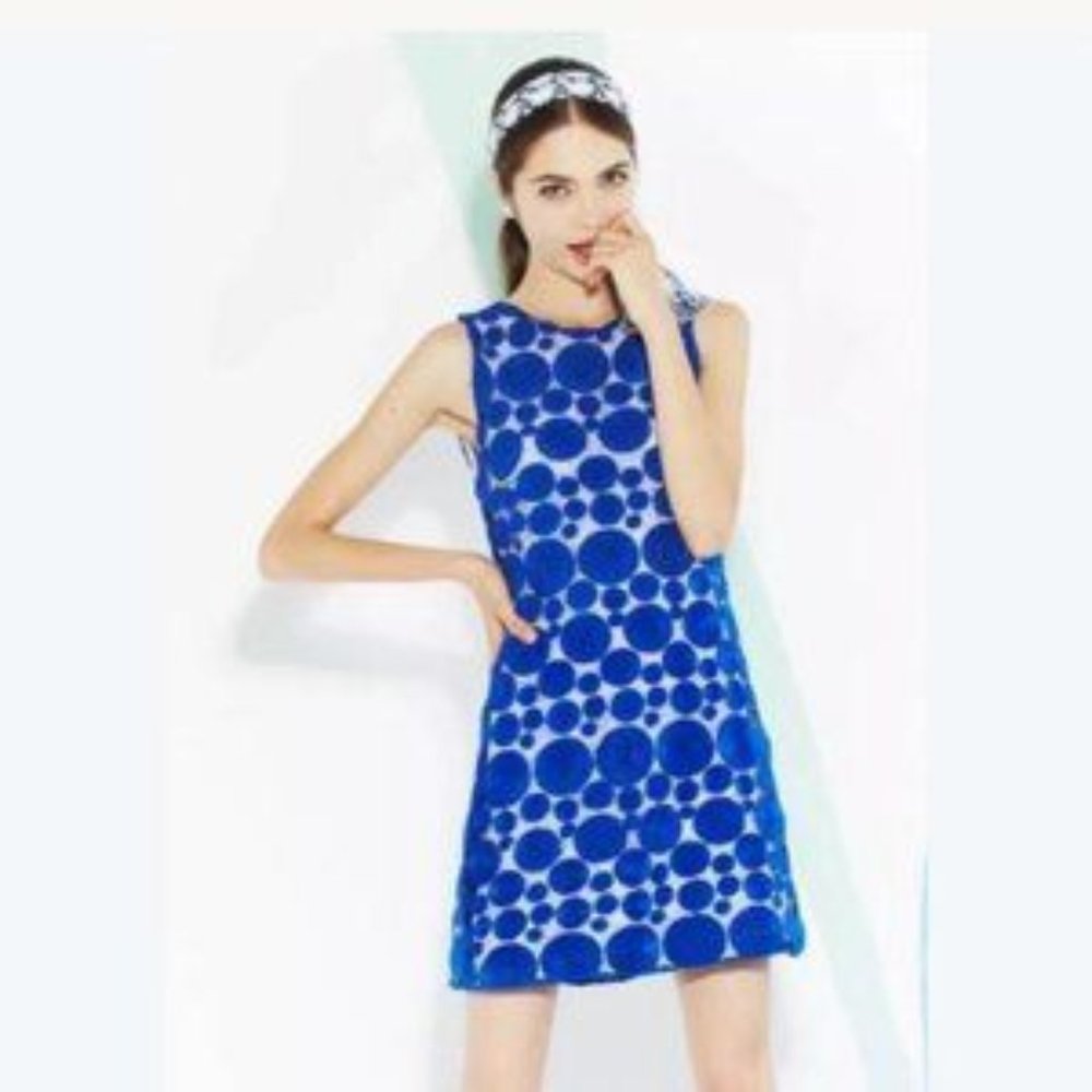 Alice + Olivia Navy and White Dress